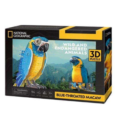 Cubic Fun Тривимірна головоломка-конструктор серії Зникаючі тварини  Папуга Ара , DS1097h