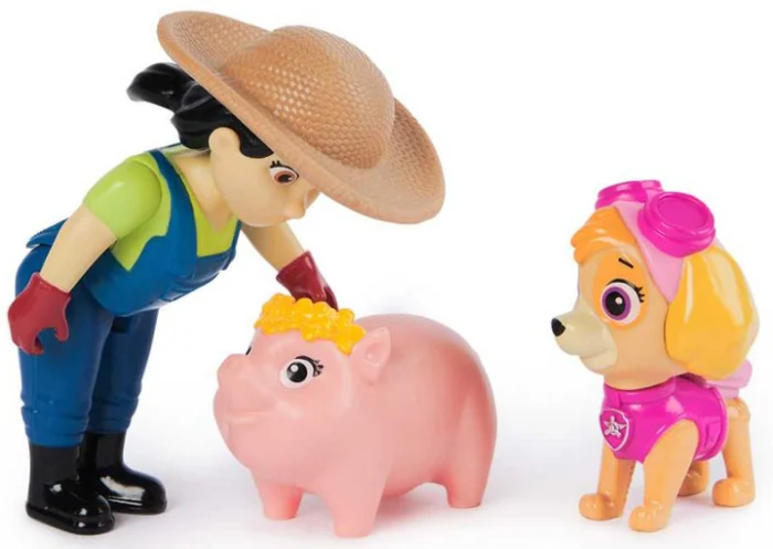 Цуценячий патруль: колекційна фігурка цуценяти-рятівника Скай, фермера Юмі та свинки - Зображення 2