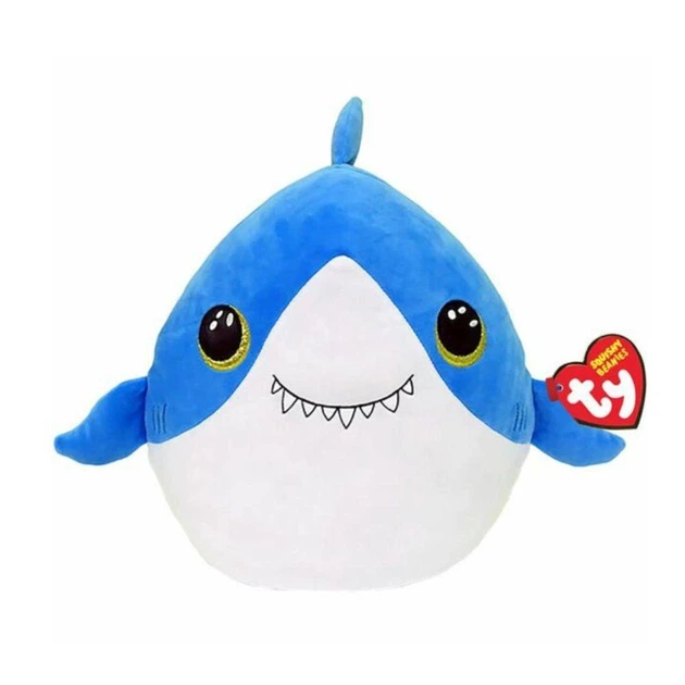 9 Дитяча іграшка м’яконабивна TY Squish-A-Boos Акула FINSLEY 40 см, арт. 39366 - Зображення 1
