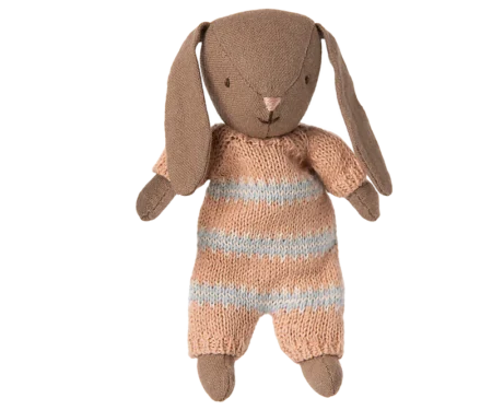 Maileg кролик у в'язаному трикотажному костюмі - Мікро, коричневий
