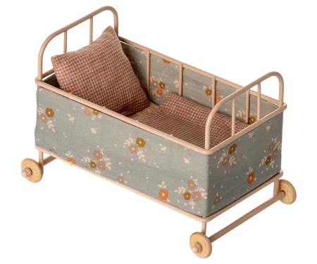 Аксесуар для ляльки - Ліжечко дитяче, Мікро - Пудра