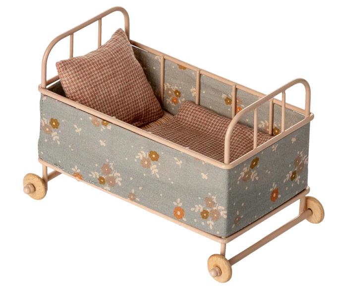 15 Аксесуар для ляльки - Ліжечко дитяче, Мікро - Пудра - Зображення 1