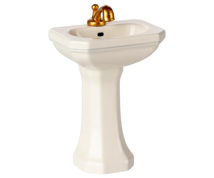 Аксесуар для ляльки - Умивальник, молочний - Зображення 1