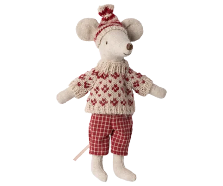 Мишка зимова з лижним набором, Мама - Червона - Зображення 2