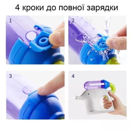 Водяний пістолет SQUIRT ELEPHANT BUBBLE BLUE - Зображення 4