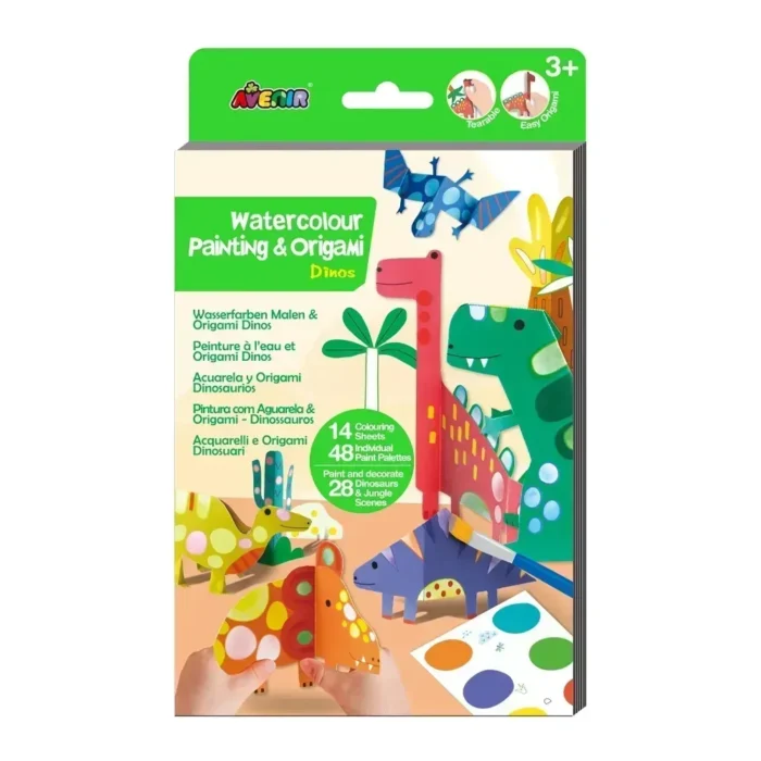 1 6004226 Набір для творчості, акварельний живопис Динозаври , 14 аркушів, 48 палітр - Зображення 1
