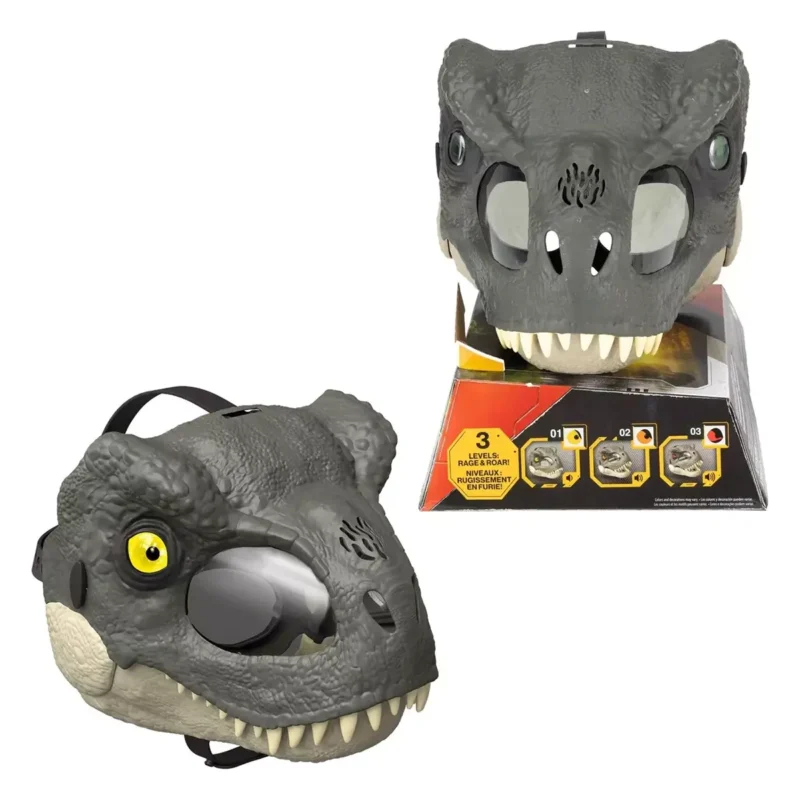 Маска Jurassic World Rebirth T-Rex Rage N Roar з підсвічуванням очей та 3 рівнями ефектів