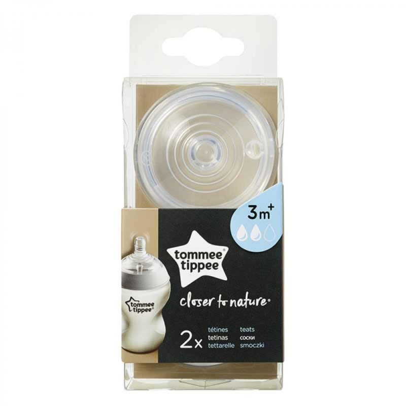 Соски Tommee Tippee Closer to Nature 3+  мес. средний поток 2 шт (TT0193)