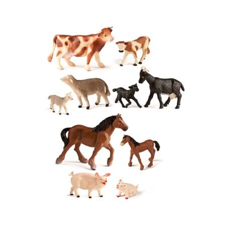 Ігровий набір Miniland  Фермерські тварини  з дитинчатами 10 шт - Зображення 2