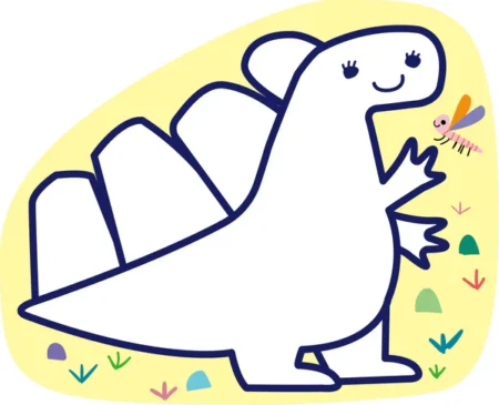 6005014 Набір для творчості, точкове малювання  Динозавр , 12 карток, 1 маркер на водній основі - Зображення 4