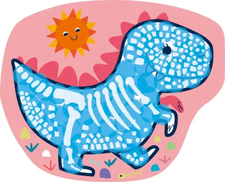 6005014 Набір для творчості, точкове малювання  Динозавр , 12 карток, 1 маркер на водній основі - Зображення 7