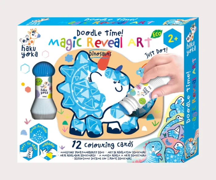 6005014 Набір для творчості, точкове малювання  Динозавр , 12 карток, 1 маркер на водній основі - Зображення 1