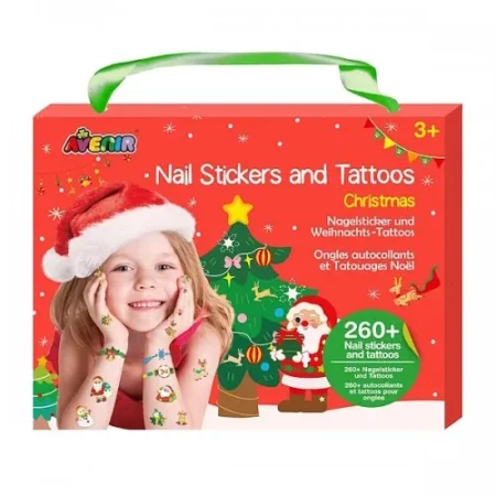 6004141 Набір наліпок на тіло та нігті  Різдво , 260 наліпок