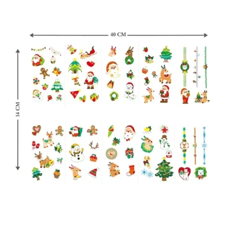 6004141 Набір наліпок на тіло та нігті  Різдво , 260 наліпок - Зображення 2