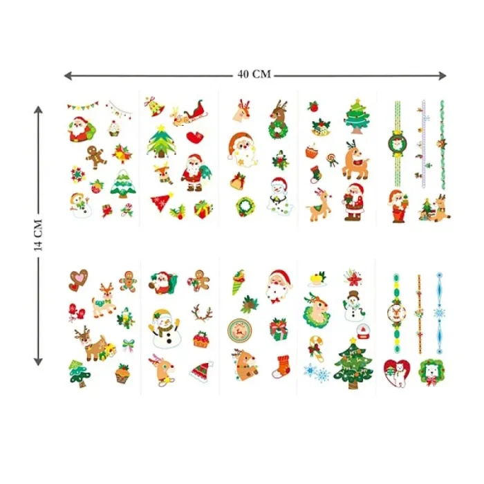 6004141 Набір наліпок на тіло та нігті  Різдво , 260 наліпок - Зображення 2