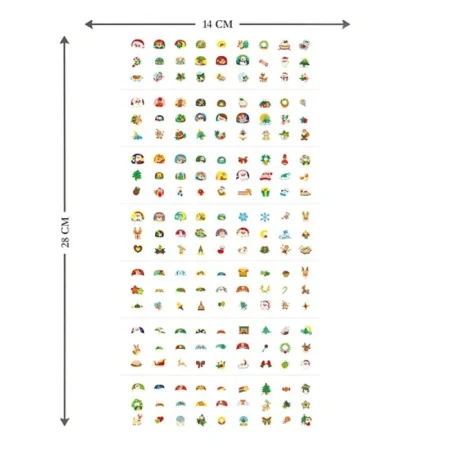 6004141 Набір наліпок на тіло та нігті  Різдво , 260 наліпок - Зображення 3