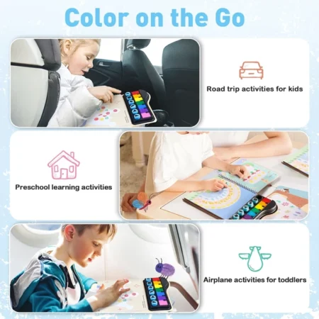 Книга для малювання пальцями з геометричними фігурами Mirola Kids - Зображення 3