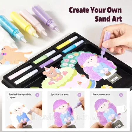 Творчий набір для малювання піском Ляльковий дім, Jar melo MK96604 - Зображення 2