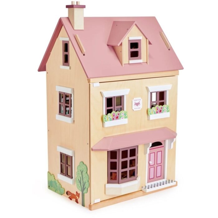 1 Дерев'яний трьохповерховий ляльковий будиночок Tender Leaf «Foxtail Villa» (рожевий) - Зображення 1