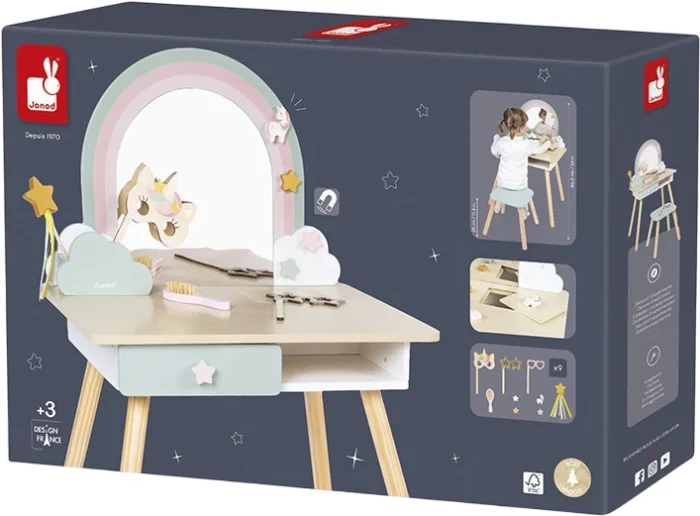 Ігровий набір Janod Туалетний столик Єдиноріжки - Зображення 1