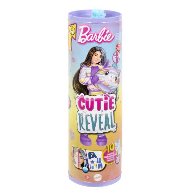 Лялька Barbie  Cutie Reveal  серії  Кольорові пухнастики  – зебрa