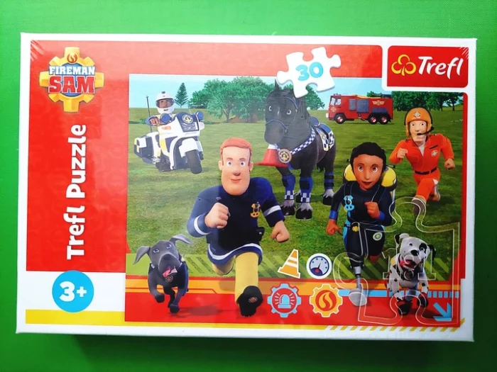 Пазли - (30 елм.) -  Спішимо на порятунок  / Пожежник Сем/Trefl - Зображення 1