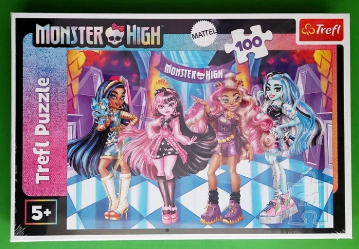 Пазли - (100 елм.) -  Жахливі друзі /Монстр Хай/Trefl - Зображення 1