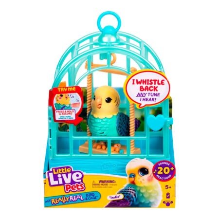 Інтерактивний хвилястий папужка Інді в клітці