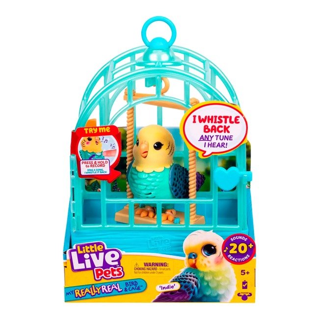 1 Інтерактивний хвилястий папужка Інді в клітці - Зображення 1