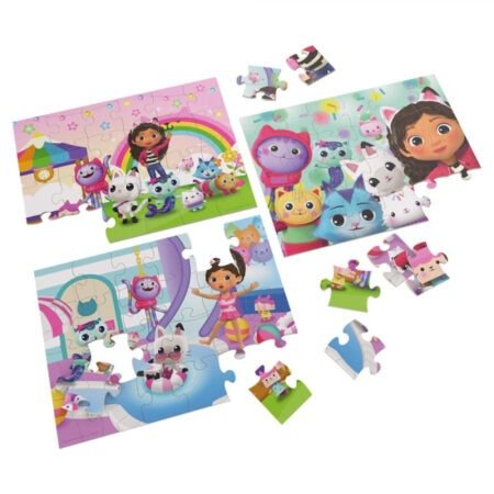 Пазл дерев’яний 3 в 1 «Ляльковий будиночок Габбі»  (21см   28см) - Зображення 2