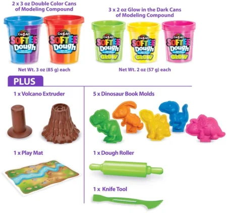 Тісто для ліплення Cra-Z-Art Динозаври з формами, набір 14од - Зображення 2