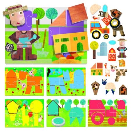 Тактильна гра Монтессорі  Форми та контури , MU25374 - Зображення 2