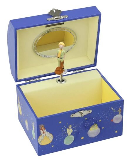 TROUSSELIER: Музична скринька-сундук Маленький Принц Trousselier, Зорі, блакитний колір, фігурка Мал - Зображення 2