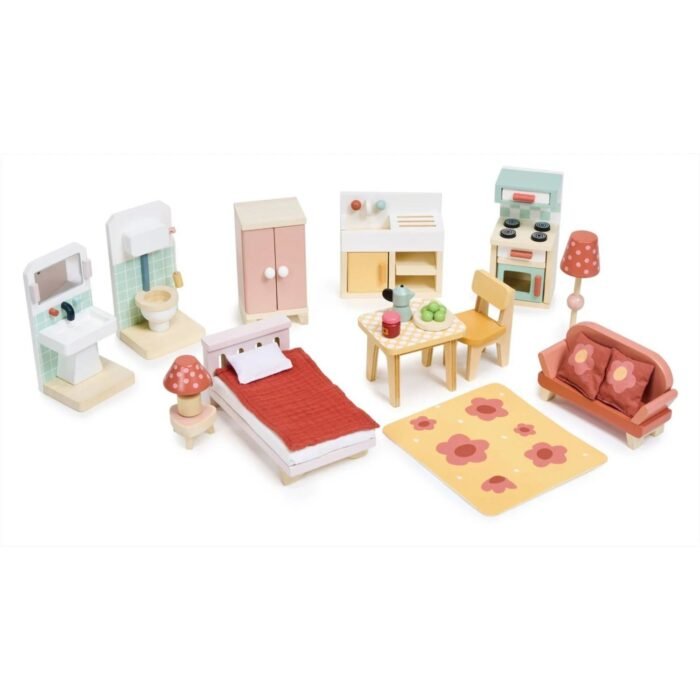 Дерев'яний трьохповерховий ляльковий будиночок Tender Leaf  «Foxtail Villa» (рожевий) - Зображення 4