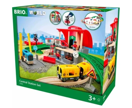 Дитяча залізниця BRIO з центральним вокзалом (33989)