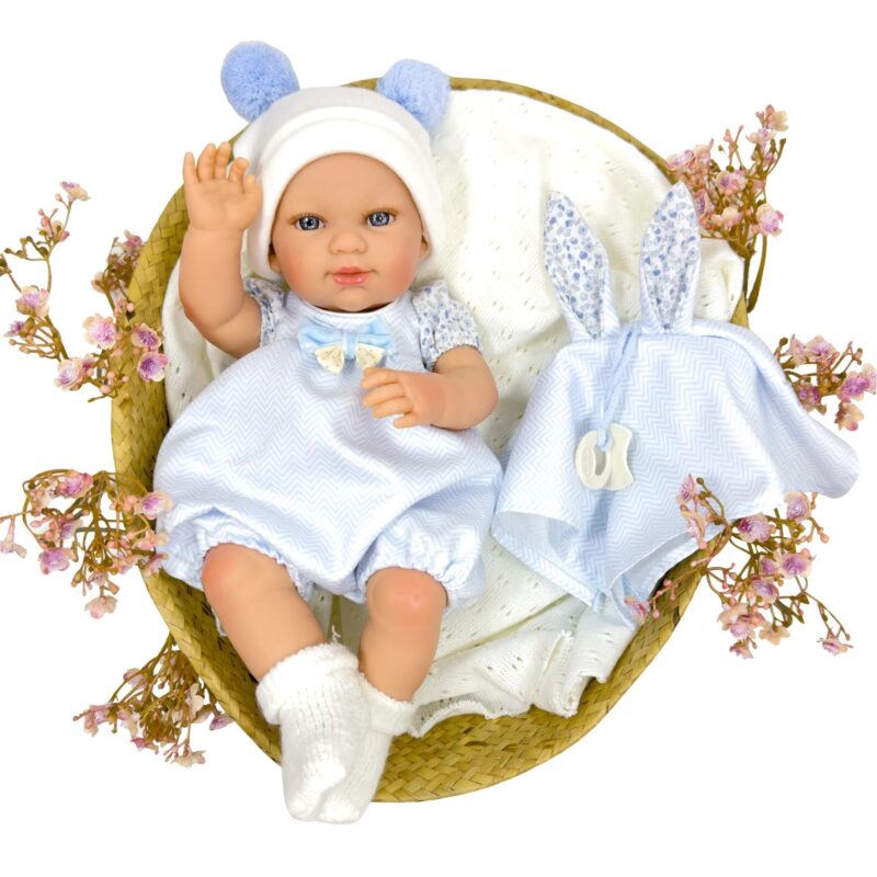 Nines d'Onil: Лялька Reborn, серія DOUDOU, хлопчик, у коробці, 37см