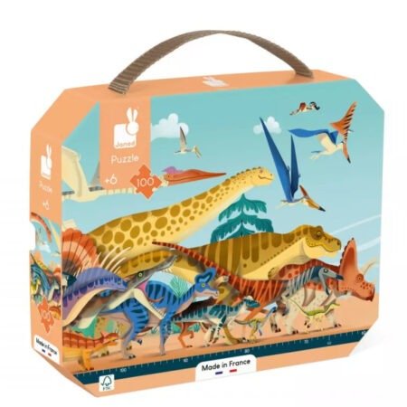 Пазл Janod панорамний Динозаври 100 ел.