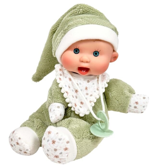 Nines d'Onil: Пупс, серія SOFT DOUDOU, у зеленому одязі в  коробці, 26см - Зображення 1