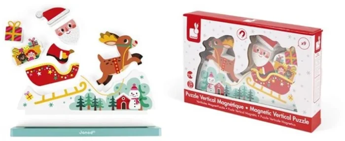 Пазл вертикальний Janod Сані Санта Клауса 9ел - Зображення 1