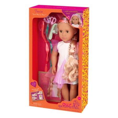 Лялька Our Generation Тессі зі зростаючим різнокольоровим волоссям 46см