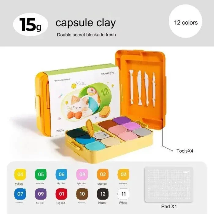 Набiр Play Clay Jar Melo - 12 кольорiв - Зображення 1