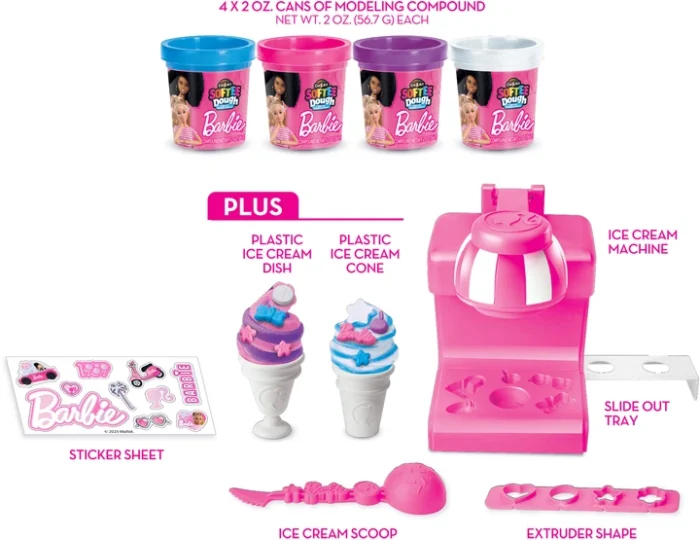 Тісто для ліплення Cra-Z-Art Barbie Магазин морозива з формами, набір 8од - Зображення 3
