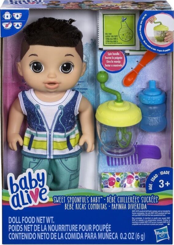 BABY ALIVE brunet boy with mixer