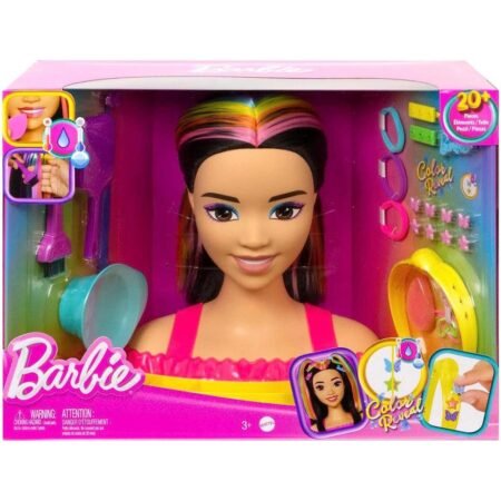 Лялька-манекен Mаttel Barbie Неонове райдужне світле волосся 35 см