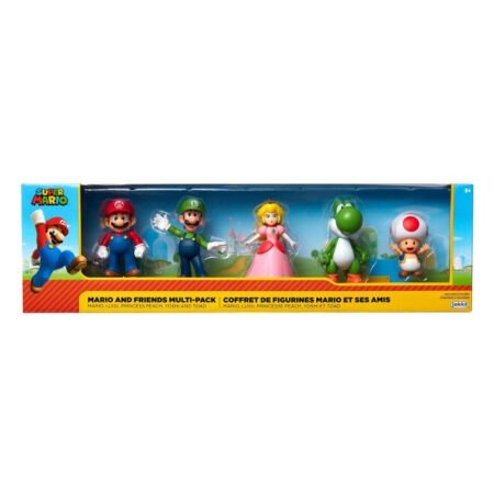Набор эксклюзивных игровых фигурок SUPER MARIO - МАРИО И ДРУЗЬЯ (5 фигурок, 6 cm)