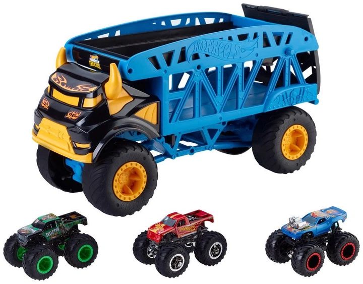 12 Hot Wheels Monster Trucks — транспортер “Monster Mover” (GGB64) - Зображення 1