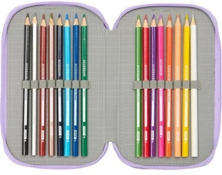 SAFTA: Потрійний пенал(37 предметів) FROZEN - Зображення 2