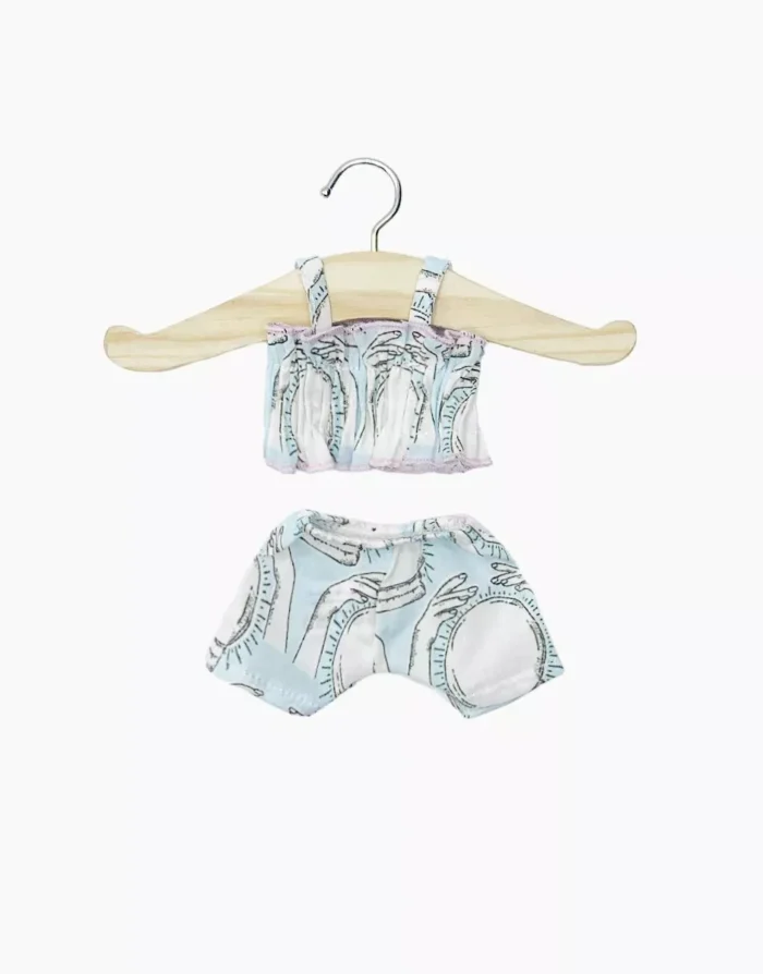 Ретро-купальник з двох частин трикотажу для ляльок  32 см - Зображення 1