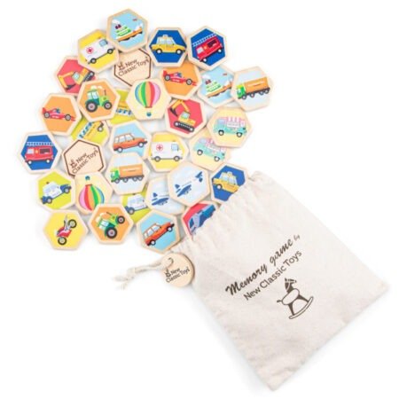 Дитяча гра, що розвиває пам'ять Транспорт New Classic Toys, дерев'яна, арт. 10831
