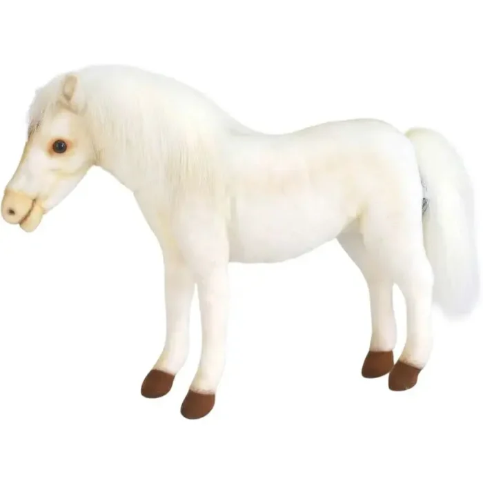 Hansa: М'яка іграшка Білий кінь, довжина 37 см - Зображення 1